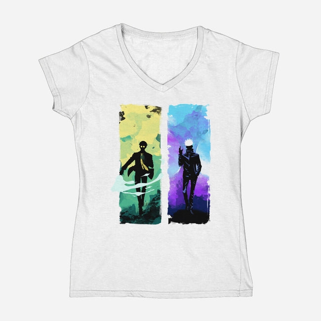 The Sorcerer Professors-womens v-neck tee-IKILO