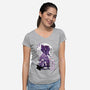 Shinobu Kocho Negative Space-womens v-neck tee-SwensonaDesigns