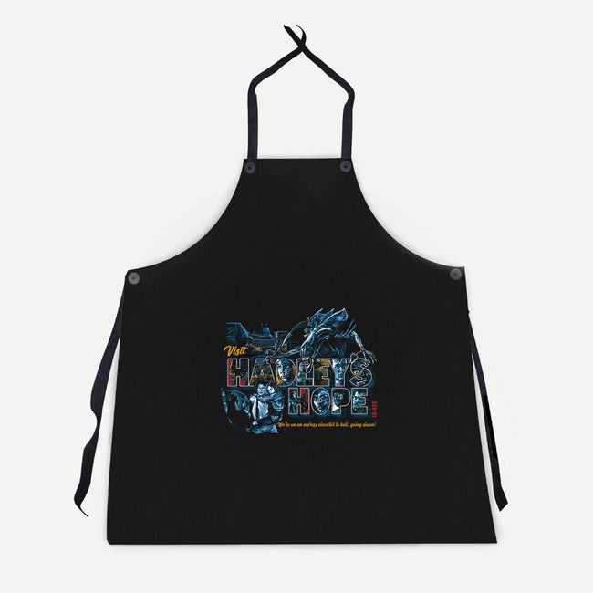 Visit Hadley's Hope-unisex kitchen apron-goodidearyan