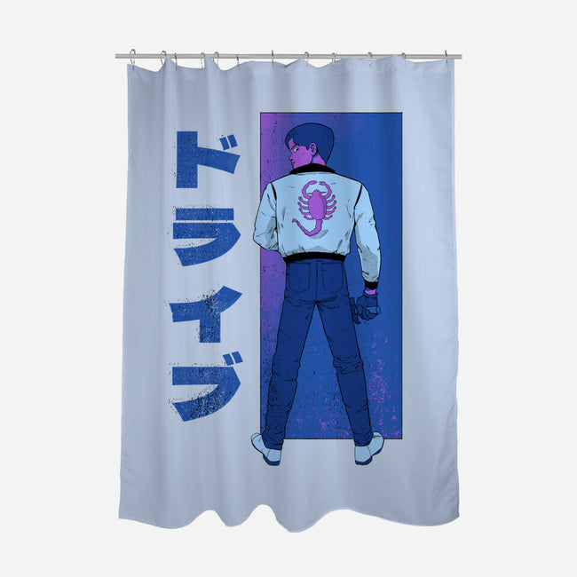 Japanese Driver-none polyester shower curtain-Hafaell