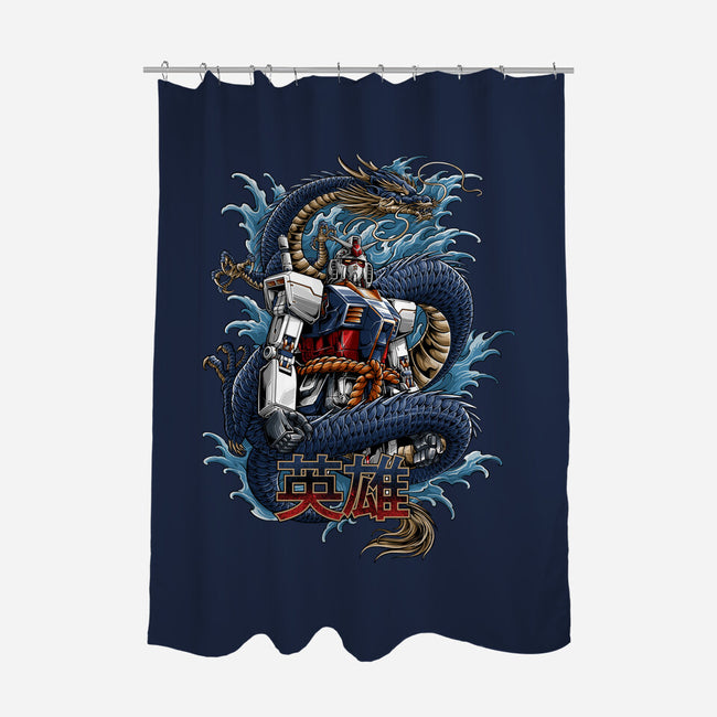 Gundam Dragon Force-none polyester shower curtain-SecondSyndicate