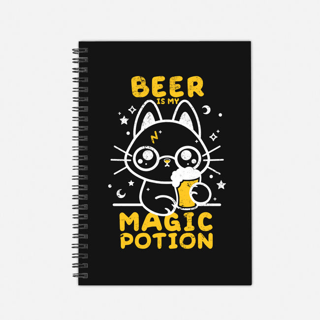 Beer Is My Magic Potion-none dot grid notebook-NemiMakeit