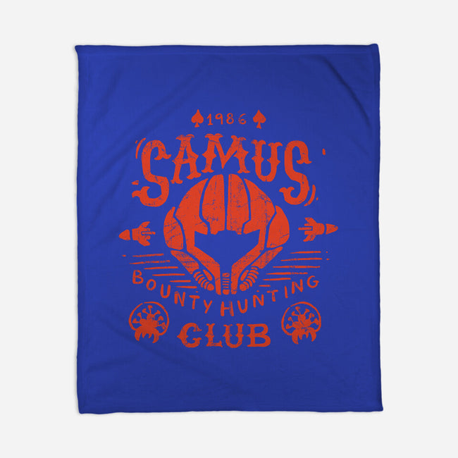 Samus Bounty Hunting Club-none fleece blanket-Azafran