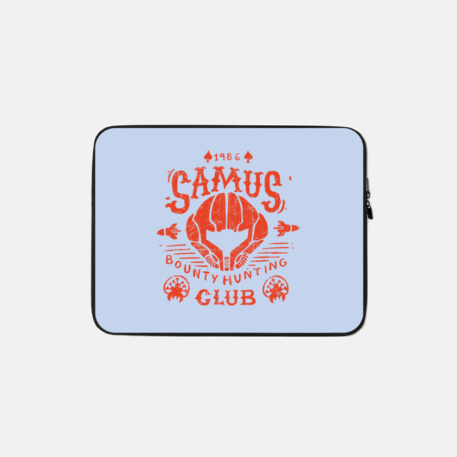 Samus Bounty Hunting Club-none zippered laptop sleeve-Azafran