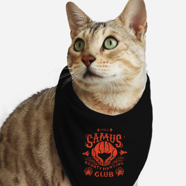 Samus Bounty Hunting Club-cat bandana pet collar-Azafran