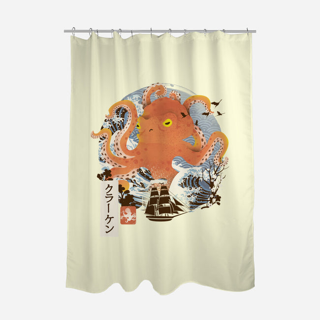 Kraken Adventure-none polyester shower curtain-dandingeroz