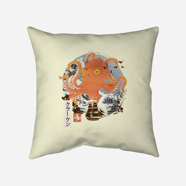 Kraken Adventure-none removable cover w insert throw pillow-dandingeroz