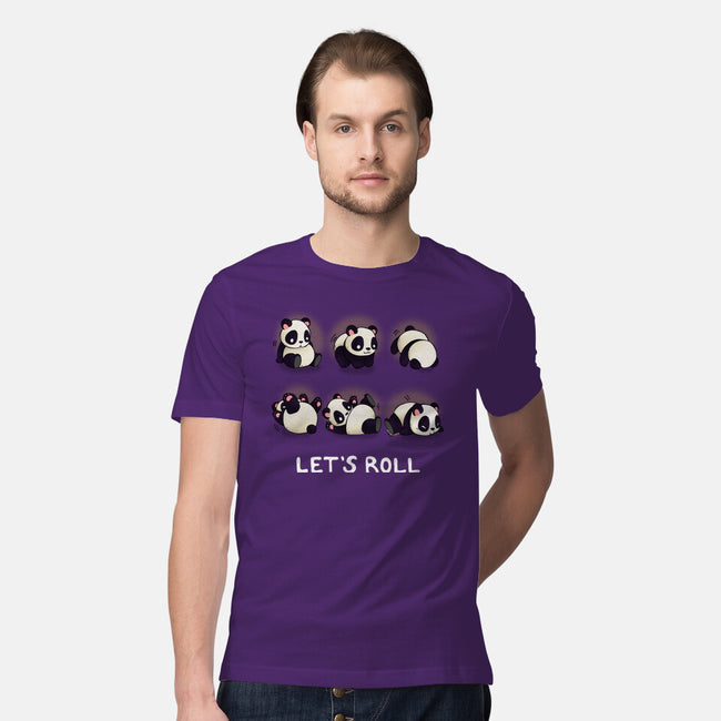 Let's Roll Panda-mens premium tee-Vallina84