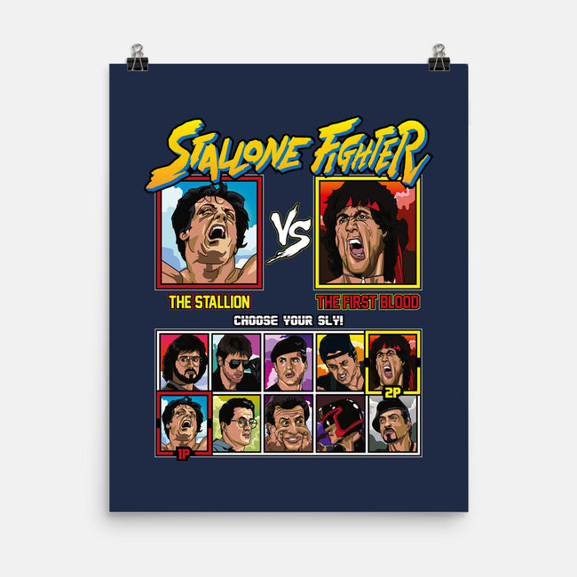 Stallone Fighter-none matte poster-Retro Review