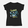 Mr. MRNA-womens v-neck tee-DeepFriedArt