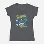 Mr. MRNA-womens v-neck tee-DeepFriedArt