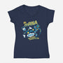 Mr. MRNA-womens v-neck tee-DeepFriedArt