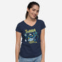 Mr. MRNA-womens v-neck tee-DeepFriedArt