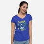 Mr. MRNA-womens v-neck tee-DeepFriedArt