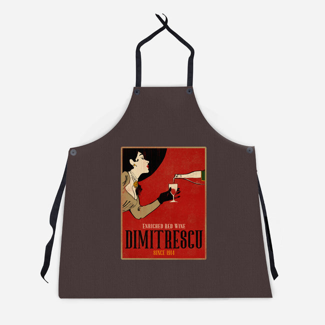 Enriched Wine-unisex kitchen apron-Ursulalopez