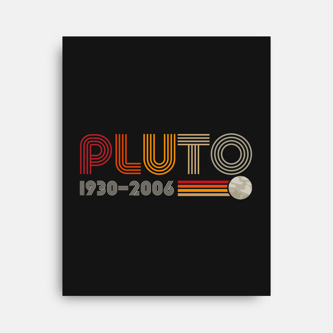 Pluto-none stretched canvas-DrMonekers
