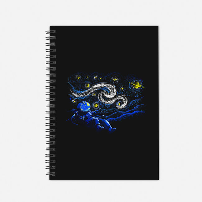 Starry Night Gravity-none dot grid notebook-tobefonseca