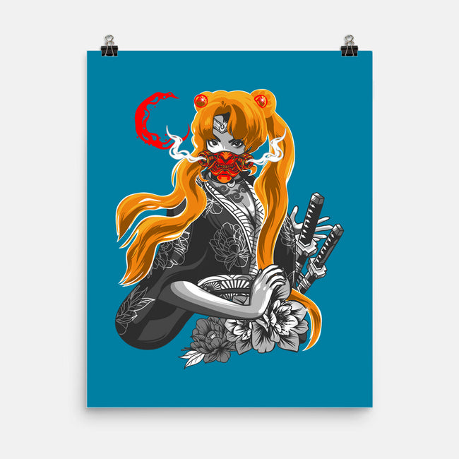 Moon Samurai-none matte poster-heydale