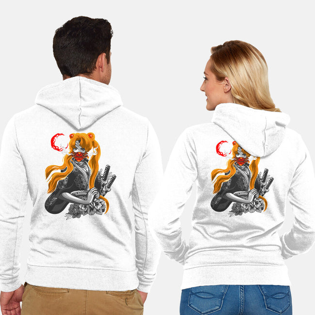 Moon Samurai-unisex zip-up sweatshirt-heydale