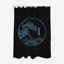 Neon Wave-none polyester shower curtain-fanfreak1