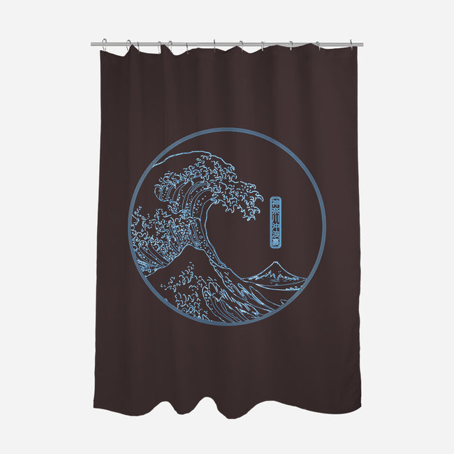 Neon Wave-none polyester shower curtain-fanfreak1