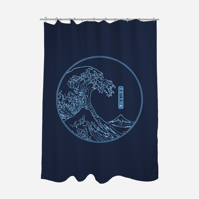 Neon Wave-none polyester shower curtain-fanfreak1