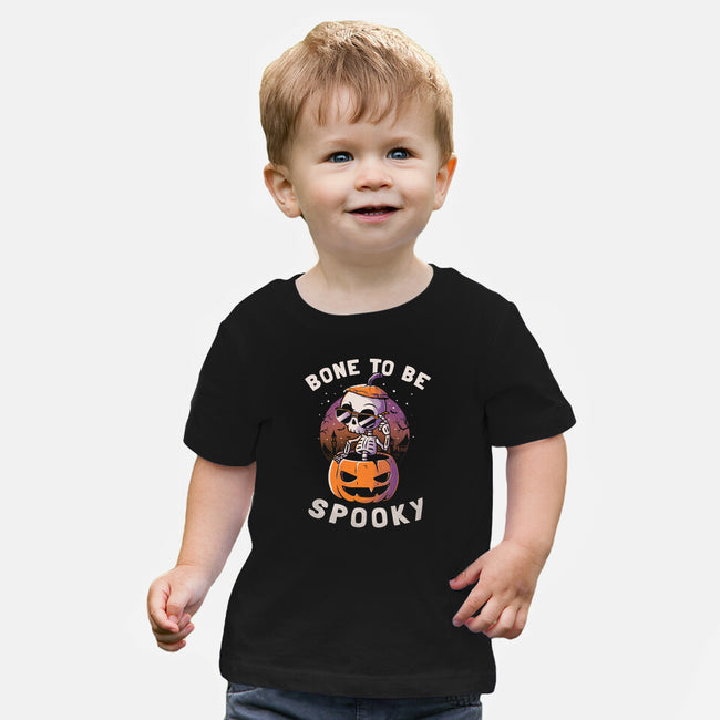 Bone To Be Spooky-baby basic tee-koalastudio