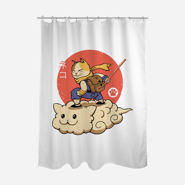 Kitten Cloud-none polyester shower curtain-vp021