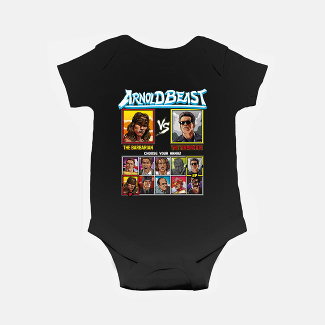 Arnold Beast-baby basic onesie-Retro Review