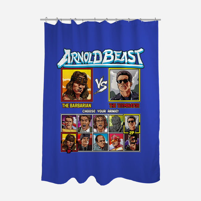 Arnold Beast-none polyester shower curtain-Retro Review