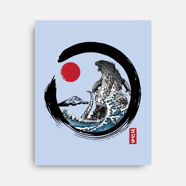 Enso Kaiju-none stretched canvas-DrMonekers