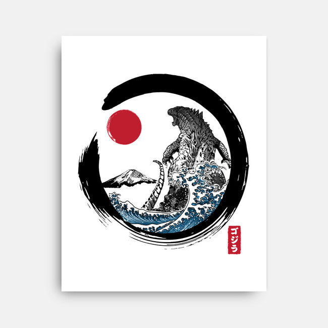 Enso Kaiju-none stretched canvas-DrMonekers