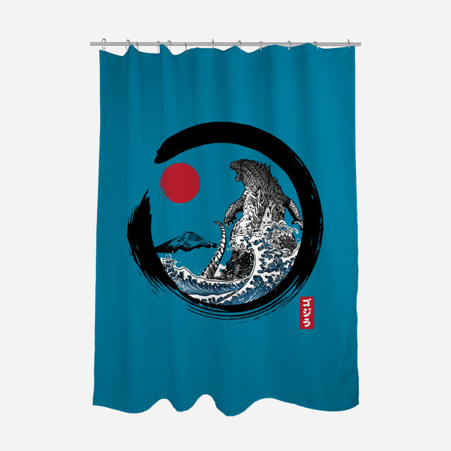 Enso Kaiju-none polyester shower curtain-DrMonekers