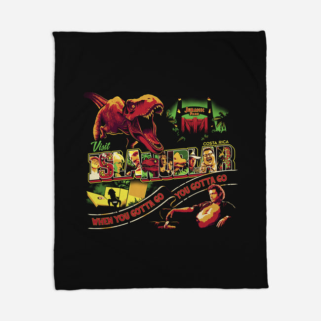 Visit Isla Nublar-none fleece blanket-goodidearyan