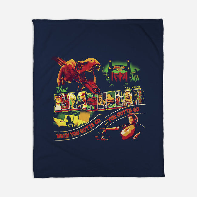 Visit Isla Nublar-none fleece blanket-goodidearyan