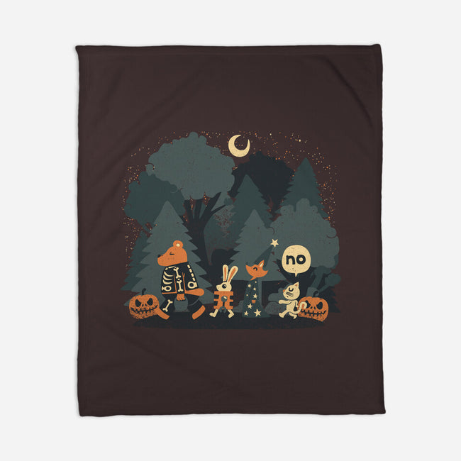 Halloween Forest-none fleece blanket-tobefonseca