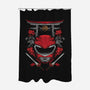 Red Power-none polyester shower curtain-RamenBoy