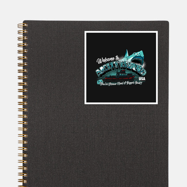 Welcome To Amity Island-none glossy sticker-goodidearyan