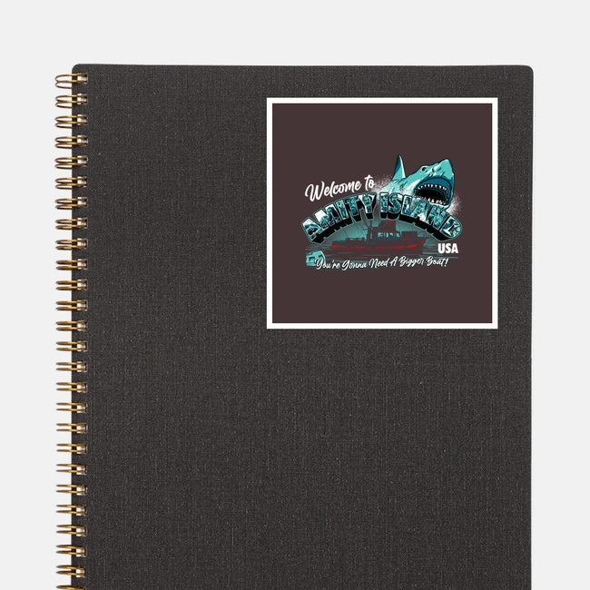 Welcome To Amity Island-none glossy sticker-goodidearyan