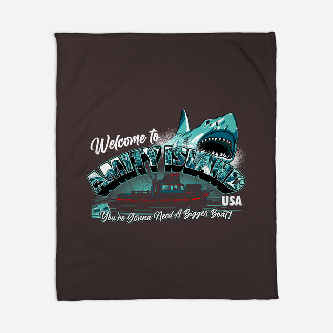 Welcome To Amity Island-none fleece blanket-goodidearyan