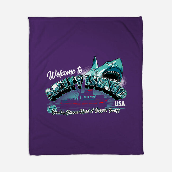 Welcome To Amity Island-none fleece blanket-goodidearyan