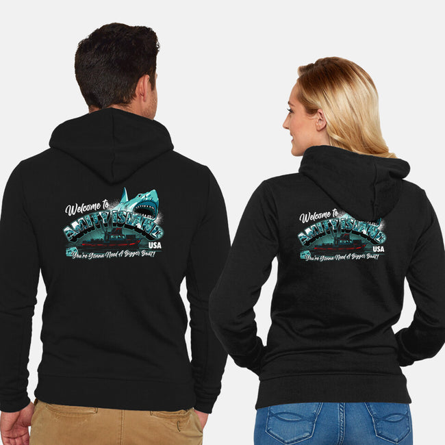 Welcome To Amity Island-unisex zip-up sweatshirt-goodidearyan