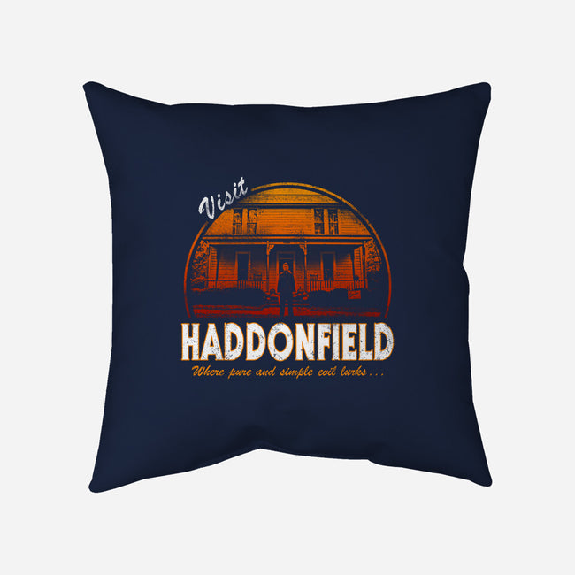 Visit Haddonfield-none removable cover w insert throw pillow-Apgar Arts