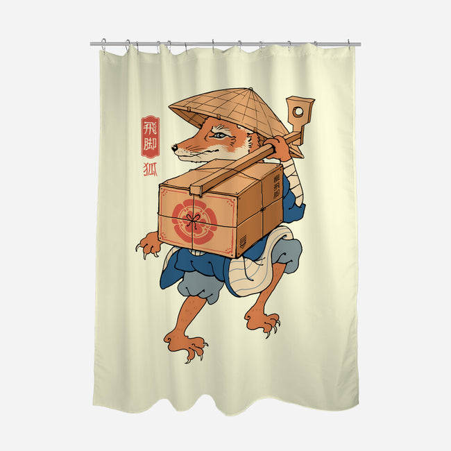Hikyaku Fox-none polyester shower curtain-vp021