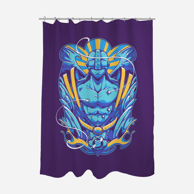 Angemon-none polyester shower curtain-Kabuto Studio