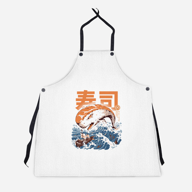 Moby Sushi-unisex kitchen apron-ilustrata