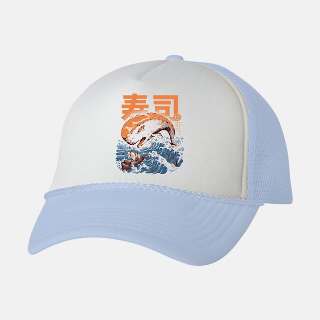 Moby Sushi-unisex trucker hat-ilustrata