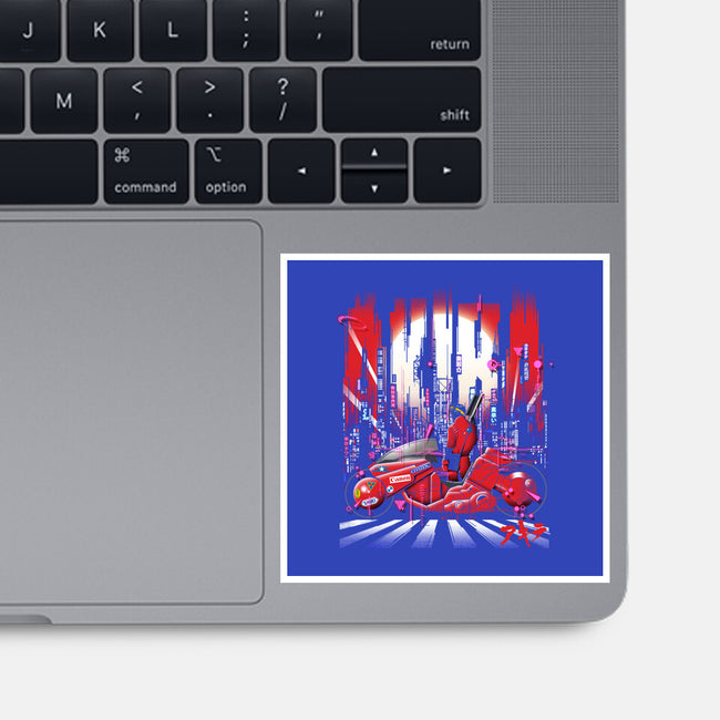 Neon Akira-none glossy sticker-silentOp