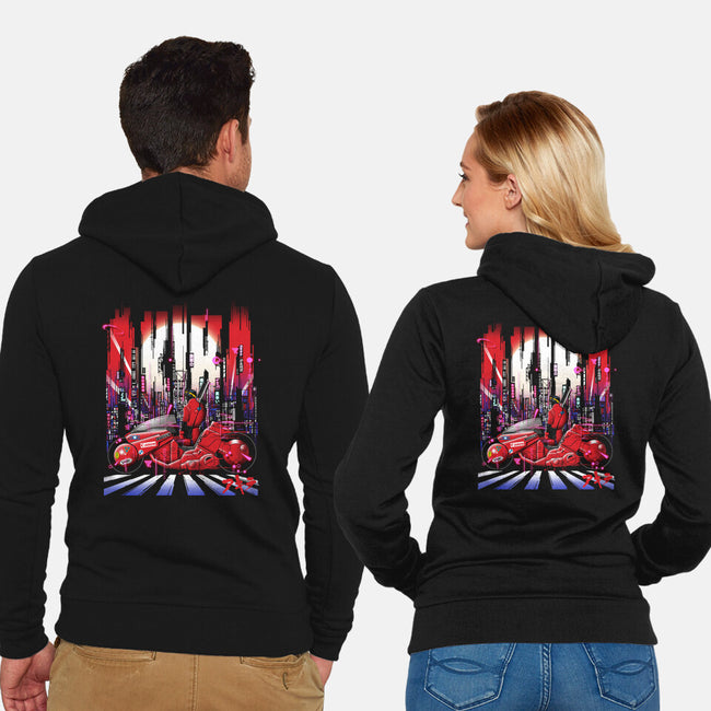 Neon Akira-unisex zip-up sweatshirt-silentOp