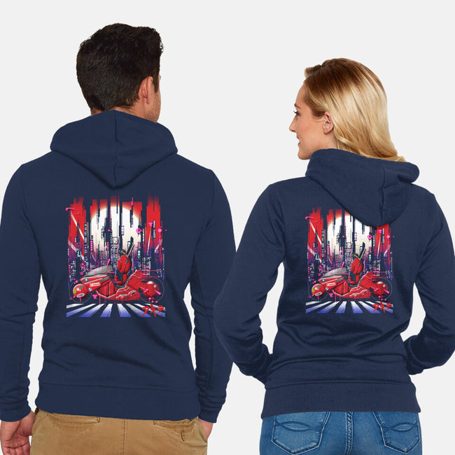 Neon Akira-unisex zip-up sweatshirt-silentOp